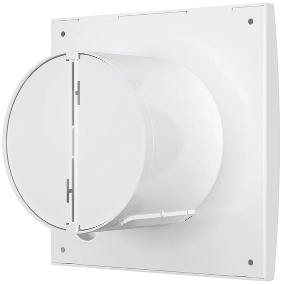 Осевой вытяжной вентилятор с клапаном, датчиком и таймером DICITI AURA 4C MRH D100 White, изображение [1] фото