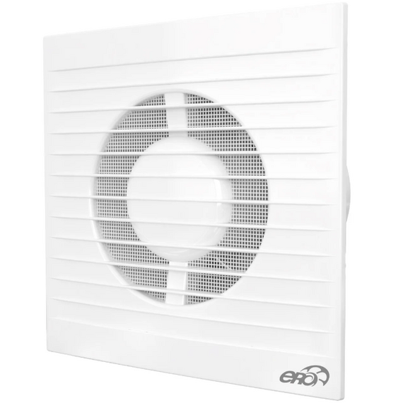 Ventilator de extracție axial cu clapetă și controler Era E 100 S C MRe Fusion Logic Alb