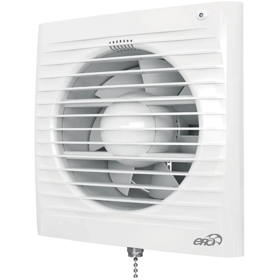 Осевой вытяжной вентилятор с обратным клапаном и шнурком ERA 5C-02 D125 White фото