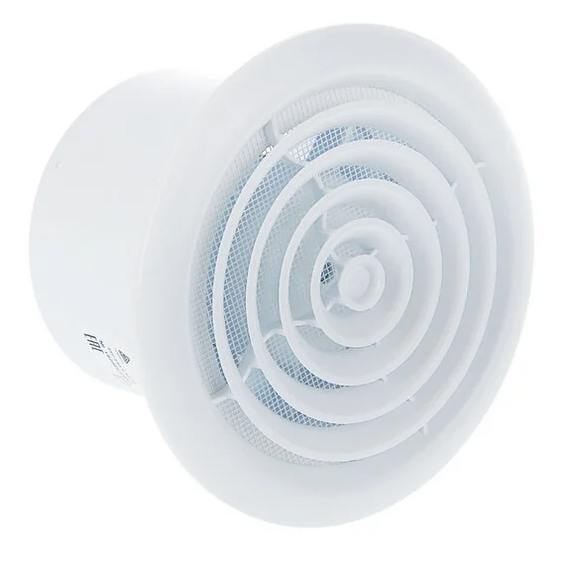 Осевой вытяжной потолочный вентилятор с сеткой Auramax RF 5S D125 White, изображение [1] фото