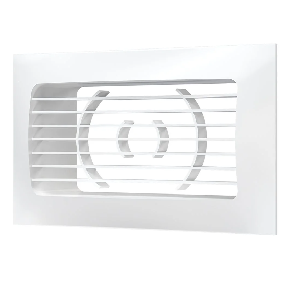 Grila de ventilatie din plastic ABS cu flansa Era 612РСФ 15х9 alb