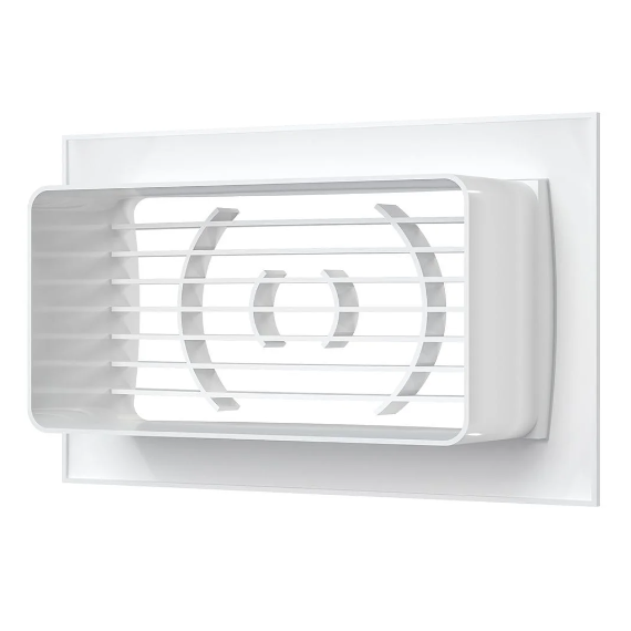 Grila de ventilatie din plastic ABS cu flansa Era 612РСФ 15х9 alb, 4 image