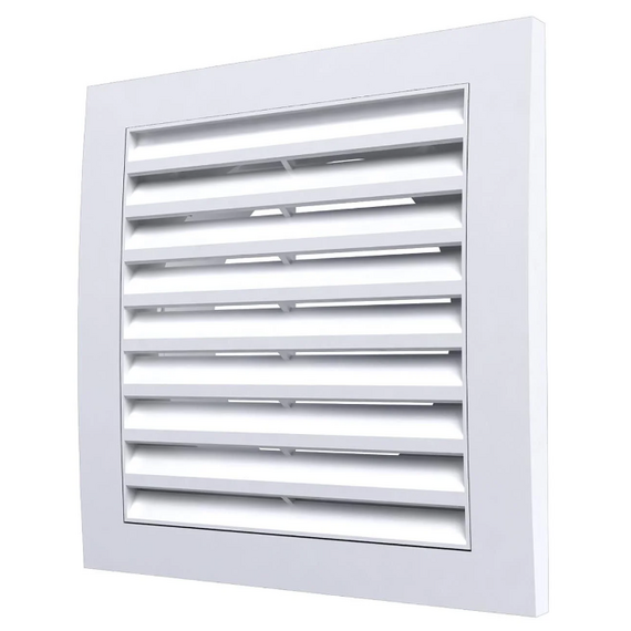 Вытяжная вентиляционная решетка из АБС-пластика с фланцем Era 1515RR10F 15x15 D100 White, изображение [1] фото