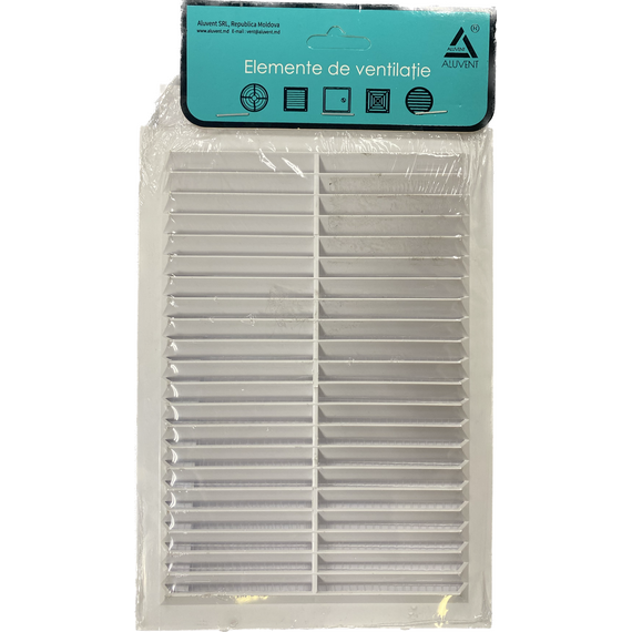 Вытяжная вентиляционная решетка из ПВХ Aluvent 1724V 17x24 White, изображение [1] фото