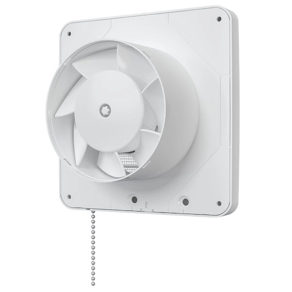 Ventilator de evacuare axial cu grila si intrerupator cu lant VentEurope CLASSIC 100 PS White, 4 image