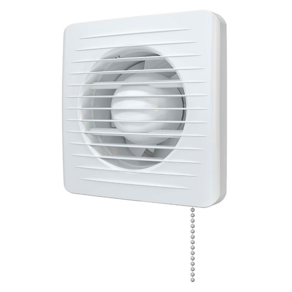 Осевой вытяжной вентилятор с обратным клапаном и шнурком VentEurope CLASSIC 100 BD PS, изображение [1] фото