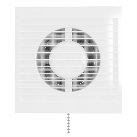 Ventilator axial de extractie cu intrerupator si grila VentEurope REFINED 100 PS White, 2 image