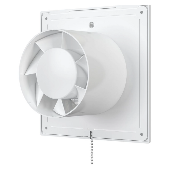 Ventilator axial de extractie cu intrerupator si grila VentEurope REFINED 100 PS White, 4 image