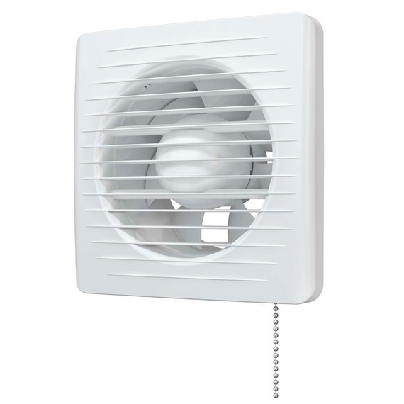 Осевой вытяжной вентилятор с сеткой и шнурком VentEurope CLASSIC 125 PS White фото