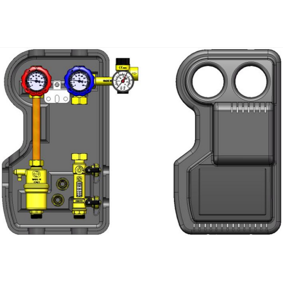 Циркуляционная группа без насоса Novasfer NOVASOL DUO 3/4x3/4 2-12 l/min