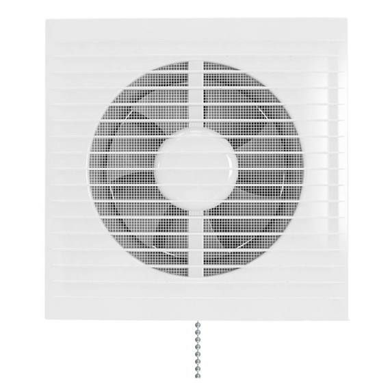 Осевой вытяжной вентилятор с сеткой и выключателем VentEurope REFINED 150 PS White, изображение [1] фото