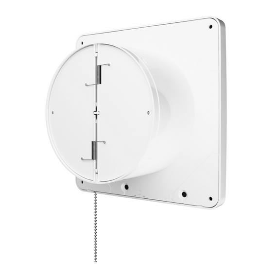 Осевой вытяжной вентилятор с обратным клапаном и шнурком VentEurope CLASSIC 125 BD PS White, изображение [1] фото