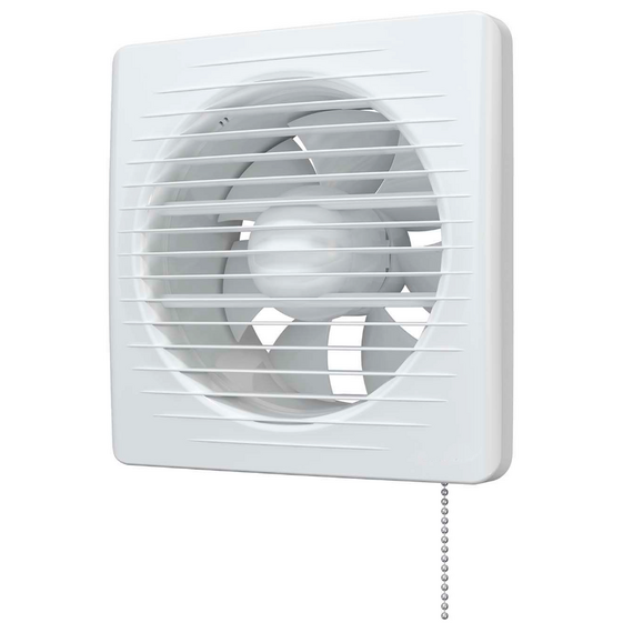 Осевой вытяжной вентилятор с сеткой и шнурком VentEurope CLASSIC 150 PS White фото