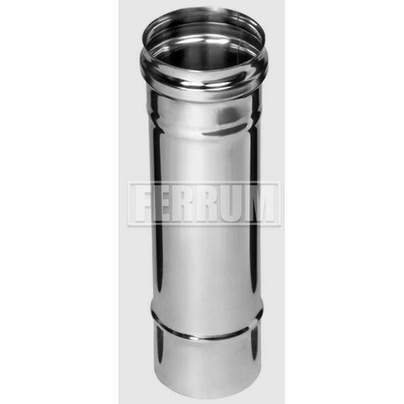 Coș de fum cu un singur perete 0,25m Ferrum D115 (0,5mm), 3 image