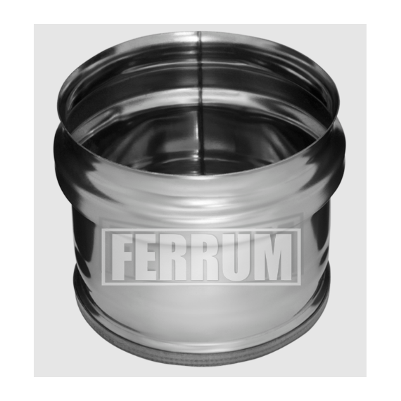 Заглушка внешняя для дымохода нижняя Ferrum D130 (0,5мм), изображение [1] фото