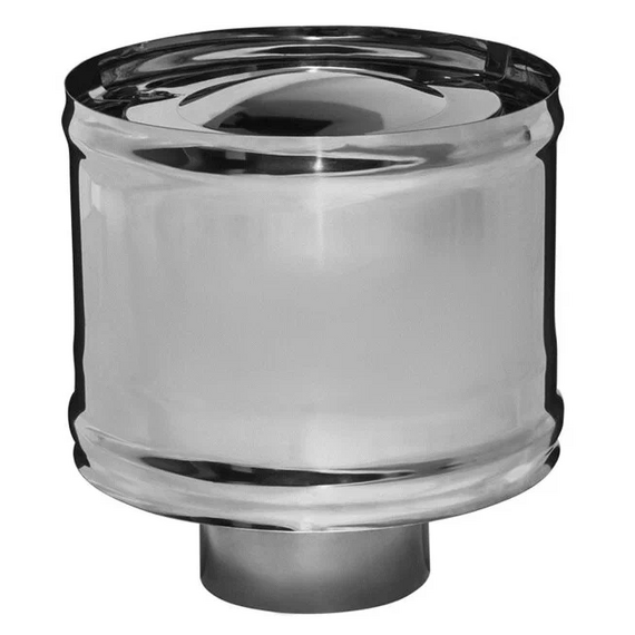 Зонт-К с ветрозащитой для дымохода Ferrum D150 (0,5мм) фото