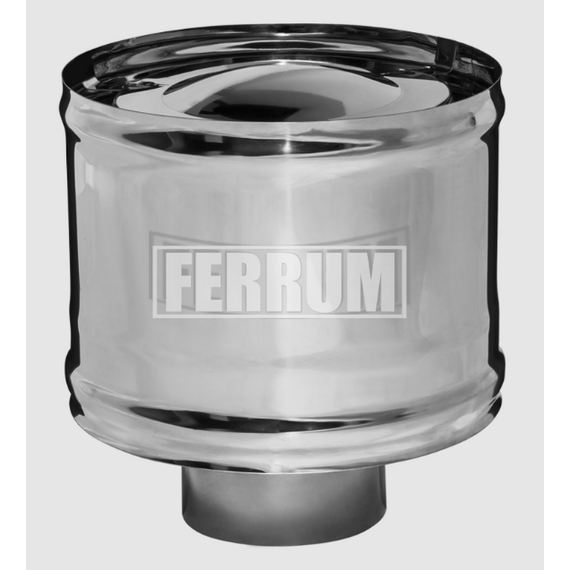 Зонт-К с ветрозащитой для дымохода Ferrum D150 (0,5мм), изображение [1] фото