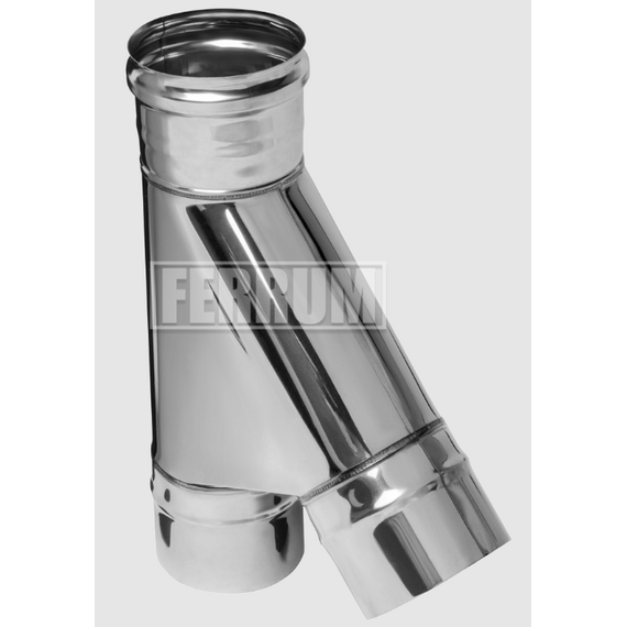 Тройник-К на 135° для одностенного дымохода Ferrum D150 (0,8 мм), изображение [1] фото