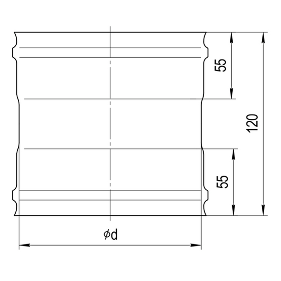 Adaptor MM pentru coșul de fum Ferrum D180 (0,5mm), 4 image