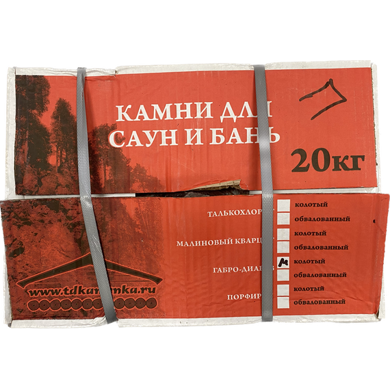 Камень для сауны Теплодар Габбро-диабаз 20 кг (коробка), изображение [1] фото