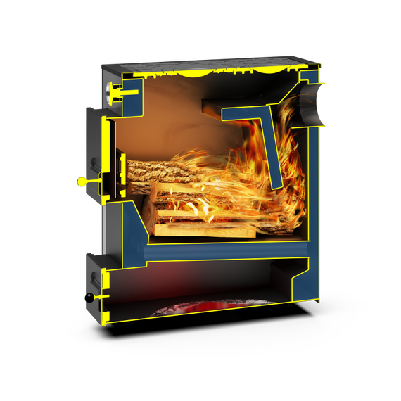 Cazan pe combustibil solid 10 kW TeploDAR Kupper PRACTIC-10 V, 4 image