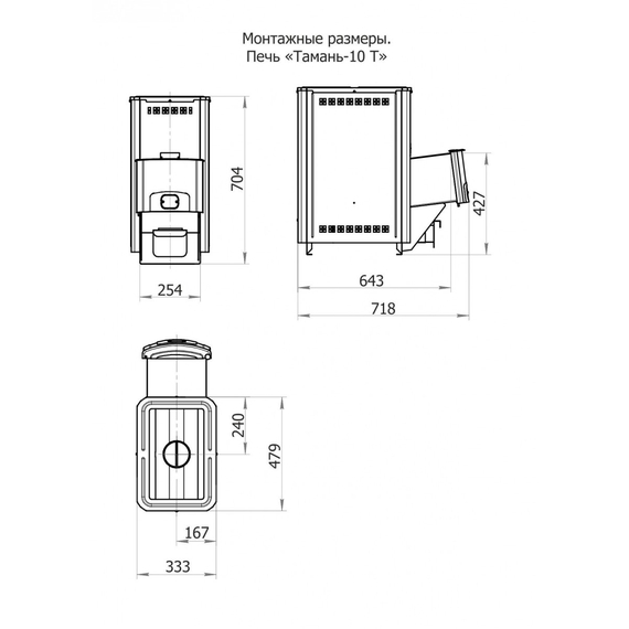 Печь для бани Теплодар ТАМАНЬ 10 Т 10 kW, изображение [1] фото