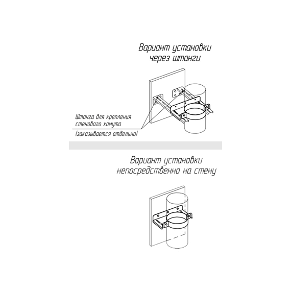 Стеновой хомут для дымохода Ferrum D200, изображение [1] фото