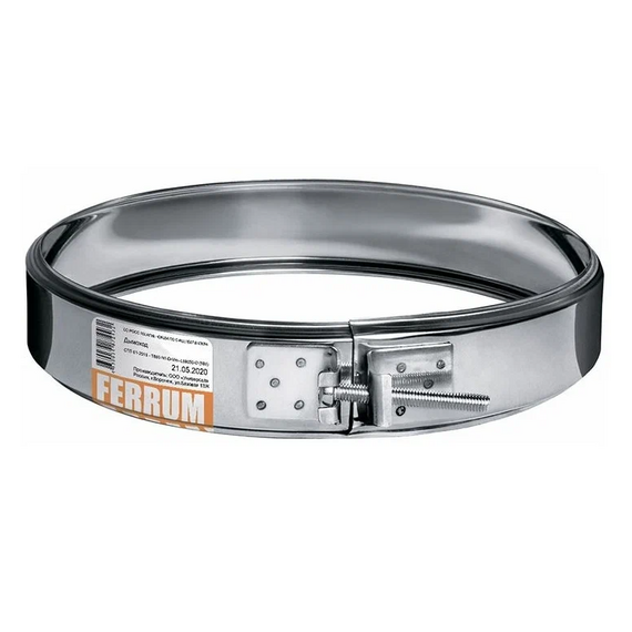 Хомут обжимной для дымохода Ferrum D180 (0,5мм) фото
