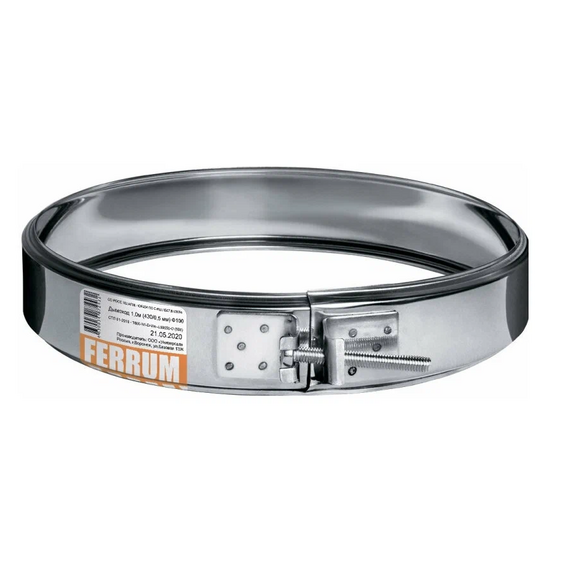 Хомут обжимной под растяжку Ferrum D197x200 (0,5мм) фото