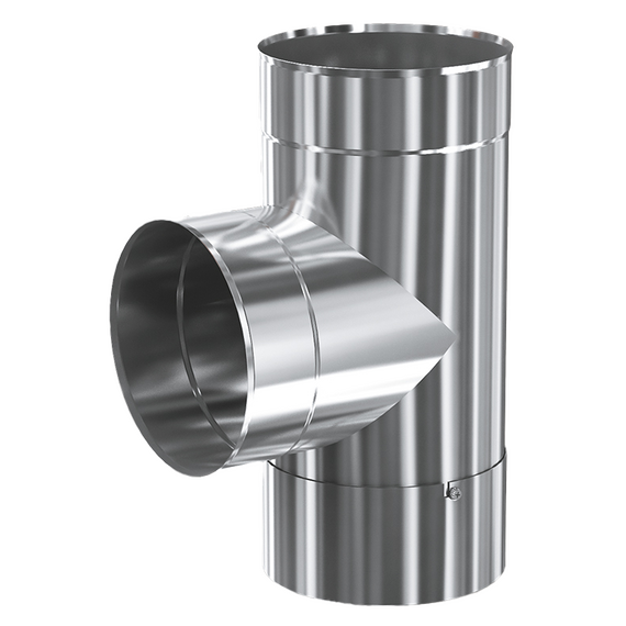 Колено угол с ревизией на 90° для дымохода Теплодар Профи D200 фото