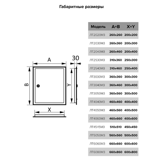 Ușă de revizie metalică cu încuietoare 30x50 Era, 5 image