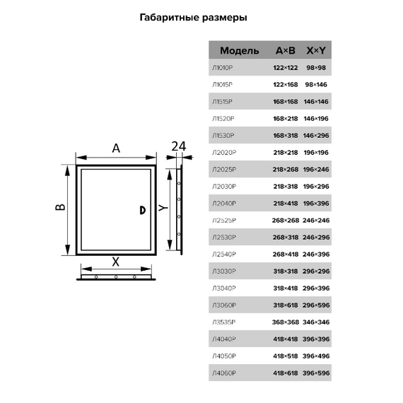 Ревизионный люк стенной 20x25 с ручкой Эра, изображение [1] фото