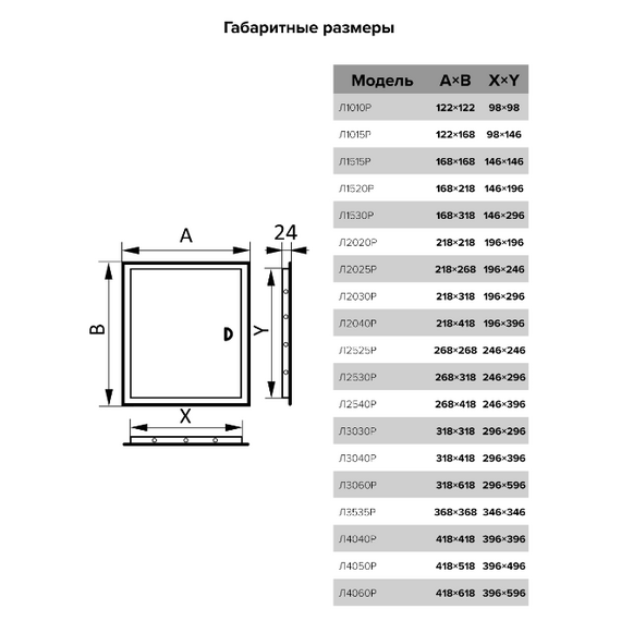 Ревизионный люк стенной 20x40 с ручкой Эра, изображение [1] фото