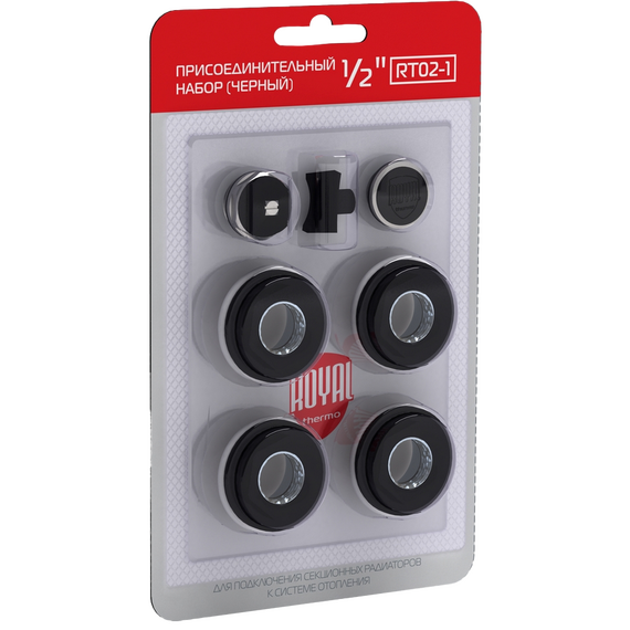Set de accesorii 1x1/2'' black Royal Thermo