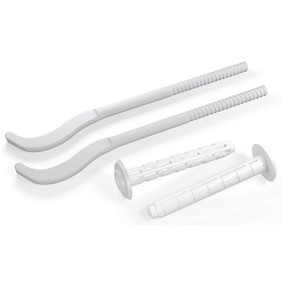 Set de console plate cu dibluri 7,2x170mm, albe Royal Thermo