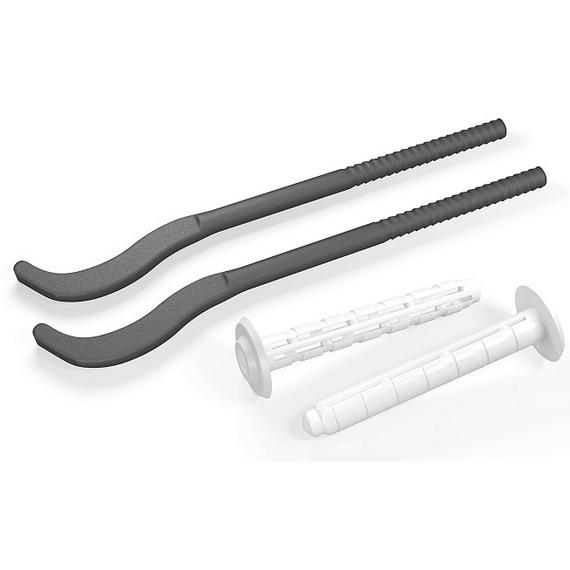 Set de suporturi plate cu dibluri 7,2x170mm, negre Royal Thermo