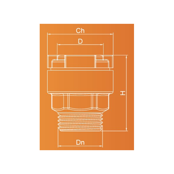 Adaptor pentru metal BSR-DIN 42x1' 1/4 M OR, 2 image