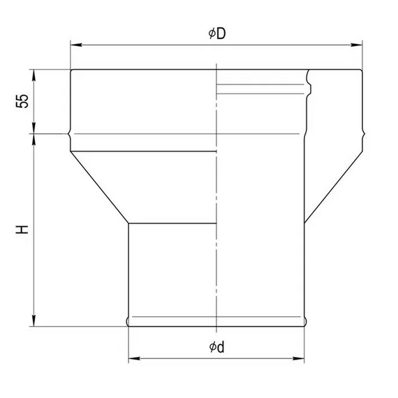 Adaptor de pornire pentru coș de fum Ferrum (430 / 0,5) D115х200, 5 image