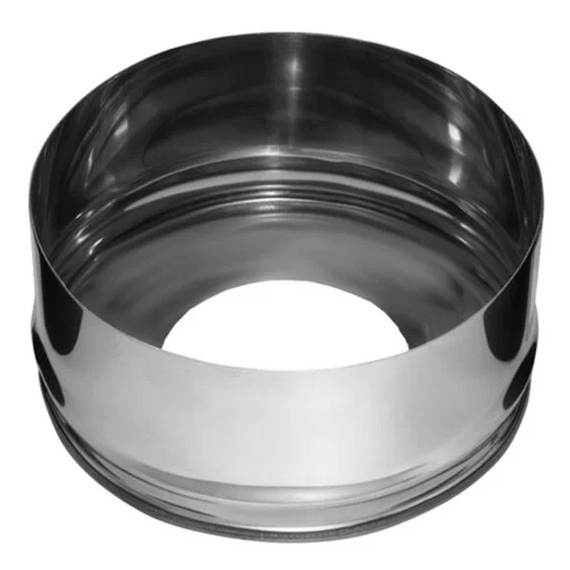 Заглушка с отверстием для дымохода Ferrum (430/0,5) D115x200, изображение [1] фото