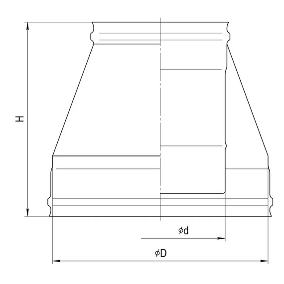 Con pentru coș de fum Ferrum (430 / 0,5) D115х200, 6 image