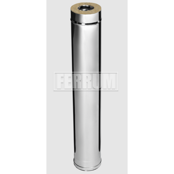 Coș de fum sandwich cu perete dublu 1m Ferrum (430/0,5) D115x200, 10 image