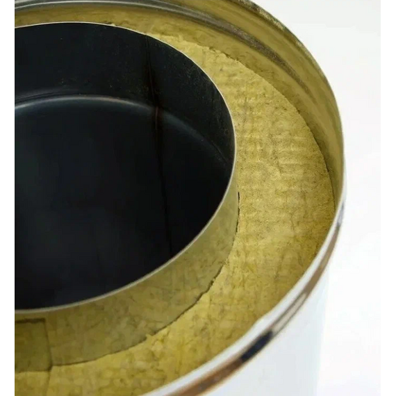 Coș de fum sandwich cu perete dublu 1m Ferrum (430/0,8) D115x200, 7 image