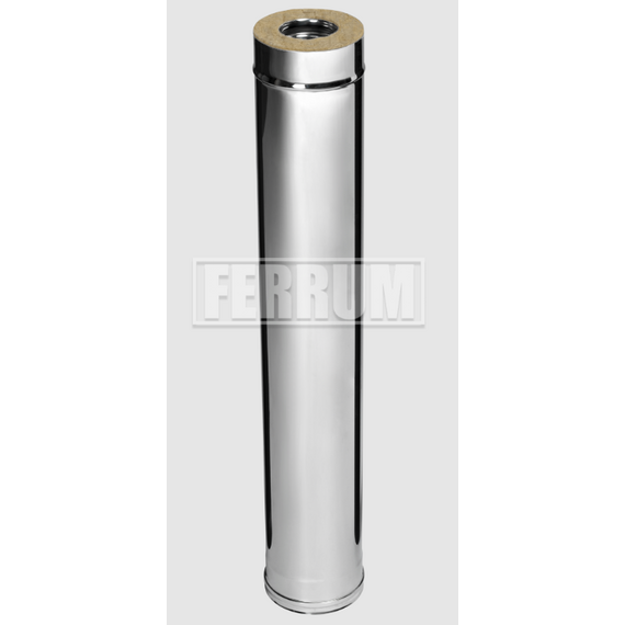 Coș de fum sandwich cu perete dublu 1m Ferrum (430/0,8) D115x200, 9 image