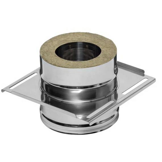 Площадка монтажная для двустенного дымохода Ferrum D130x200 (1,5мм) фото