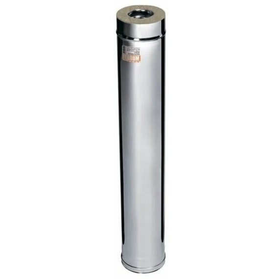 Țeavă dublă perete, 1 m Ferrum (430/0,5) D130x200, 2 image