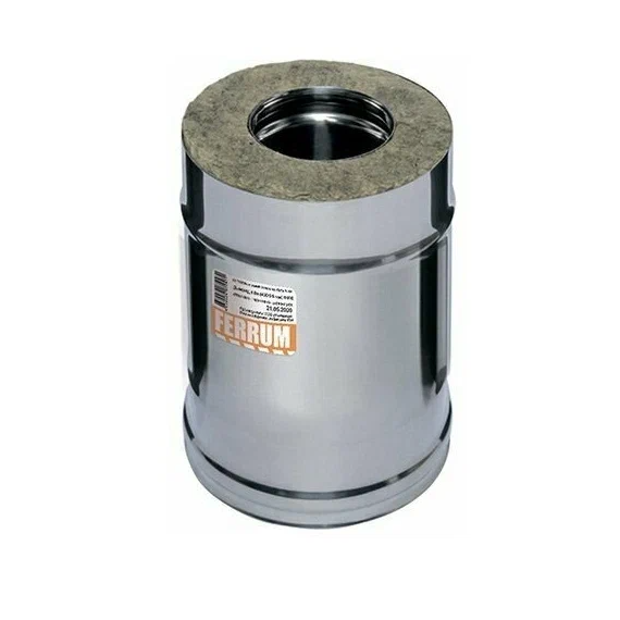 Țeavă dublă perete, 0,25 m Ferrum (430/0,5) D130x200, 2 image