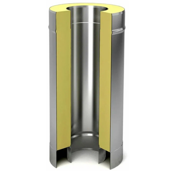 Țeavă dublă perete, 0,25 m Ferrum (430/0,5) D130x200, 3 image