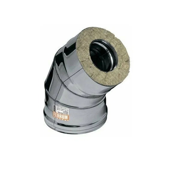 Cot pentru coșul de fum tip sandwich, 135° Ferrum (430/0,5 mm) D130x200, 3 image