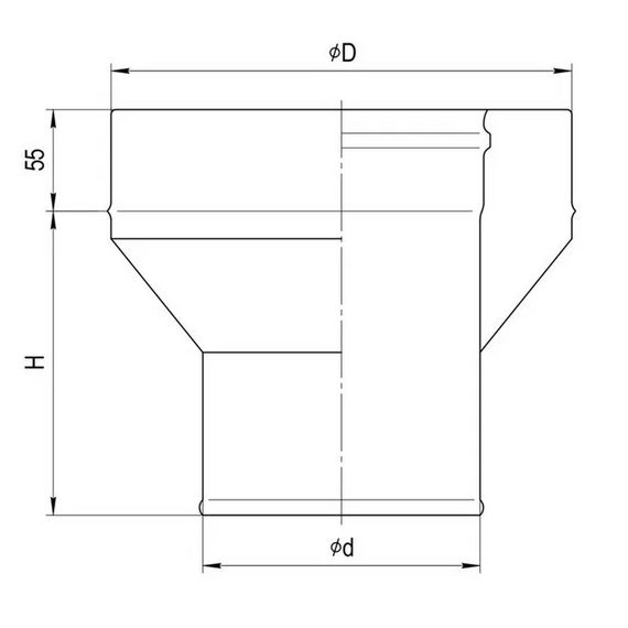 Adaptor de pornire pentru coșul de fum Ferrum (430/0,5) D150х210, 7 image