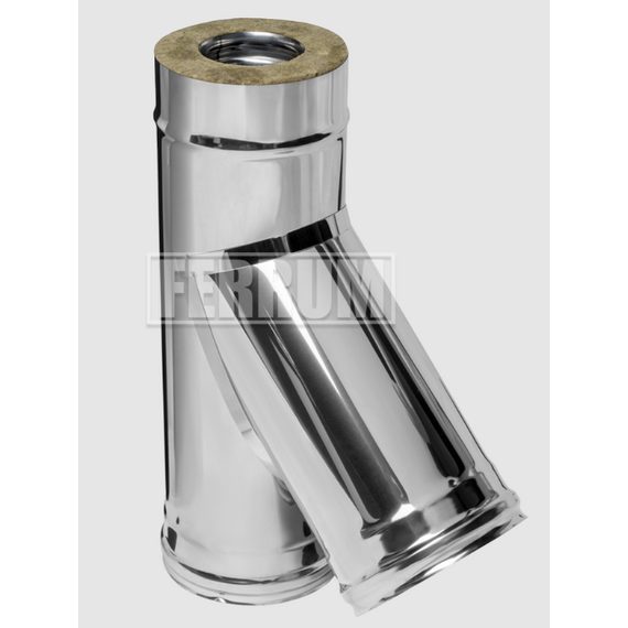 Сэндвич-тройник для дымохода 135° Ferrum (430/0,5) D150x210, изображение [1] фото